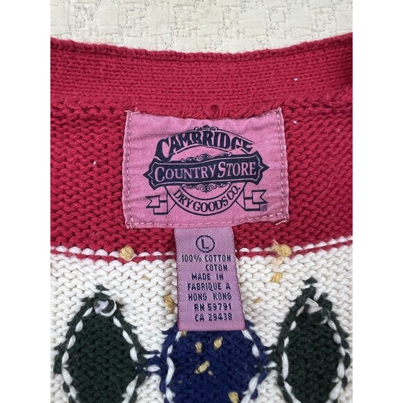 Cambridge Dry Goods Country School Spirit Knit Vest Vintage 80s | Womens Large - Picture 4 of 8